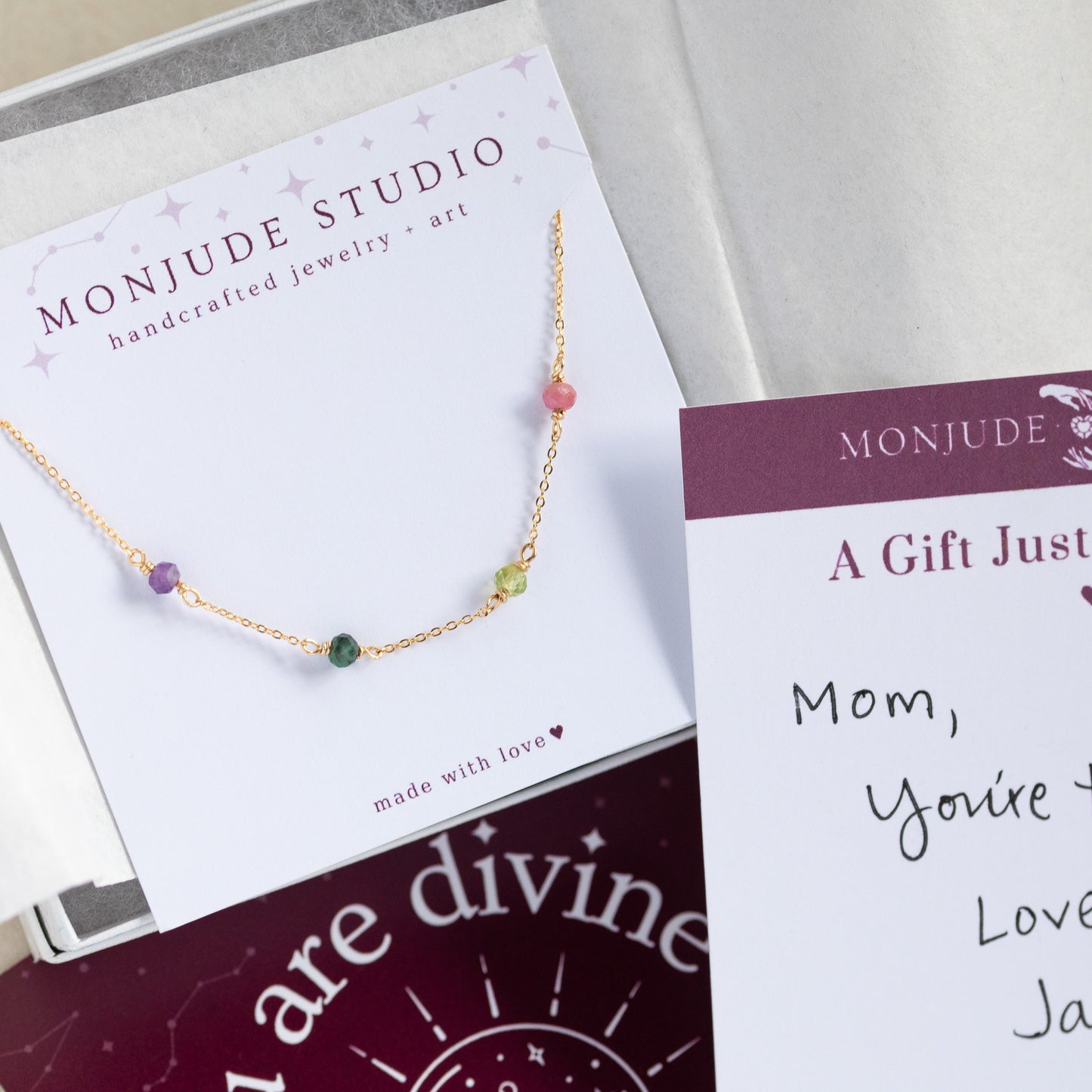 Custom Family Birthstone Necklace