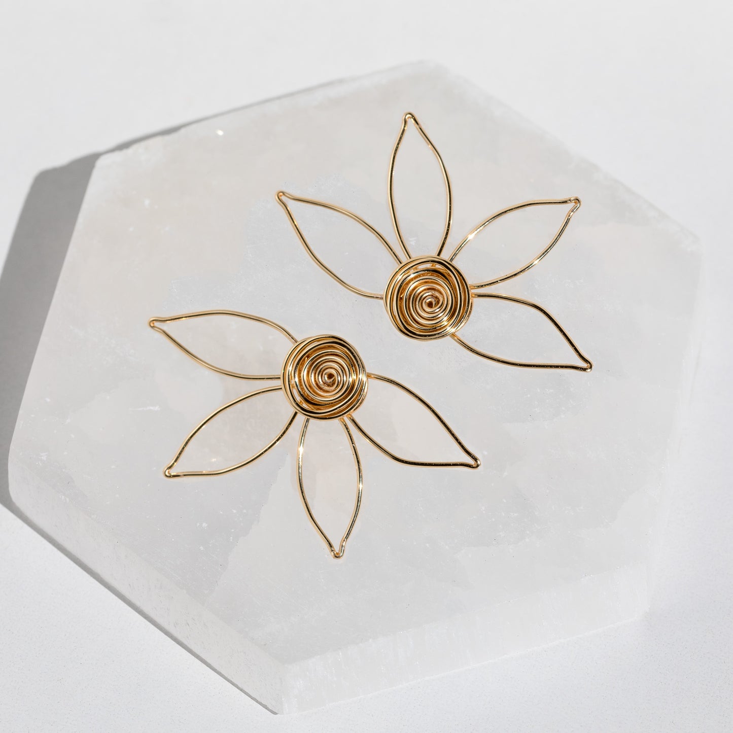Wire Flower Statement Studs