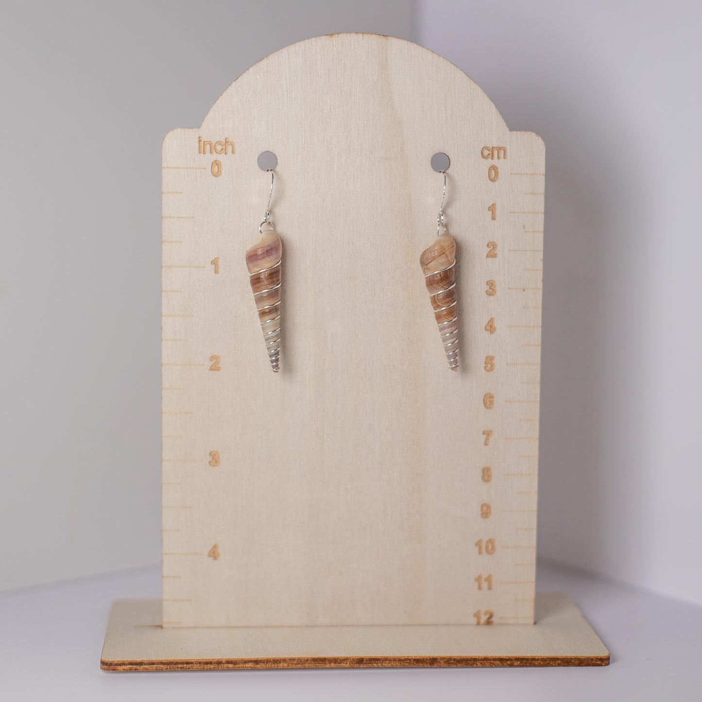 Silver Wrapped Shell Earrings