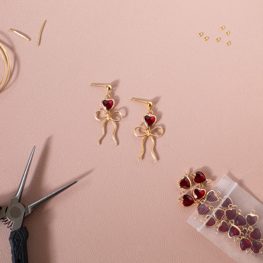 Heart and Bow Earrings