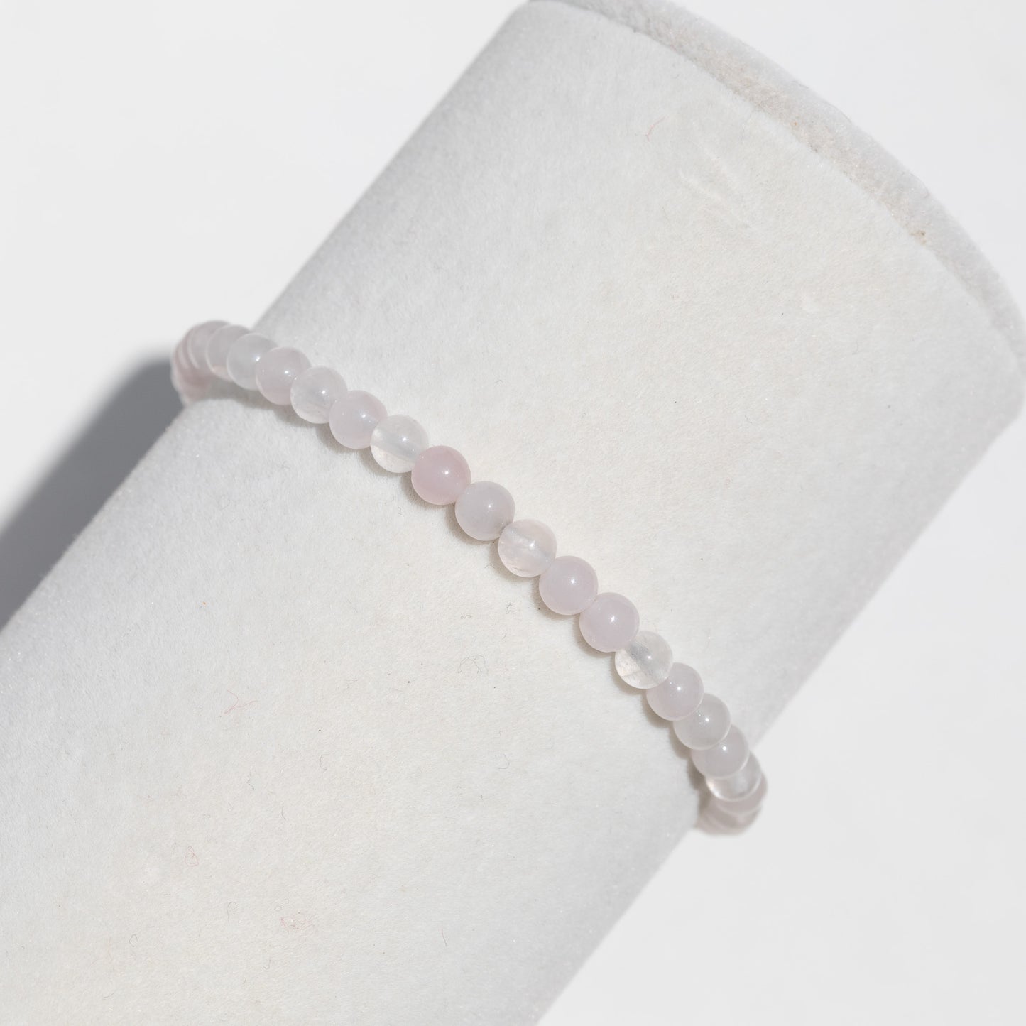 Pulsera elástica de piedras preciosas de cristal redondas y delicadas
