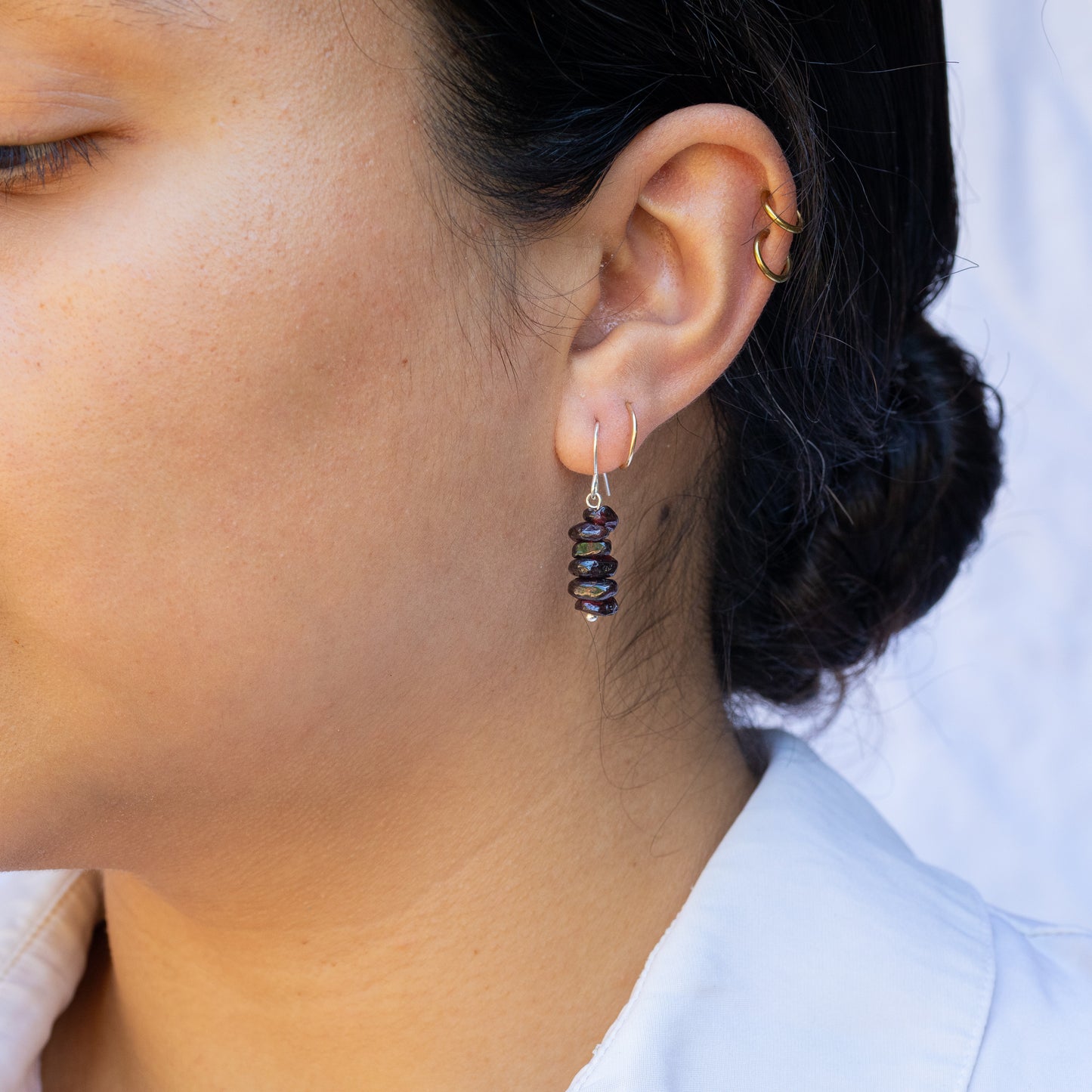 Pendientes de cristal pulido