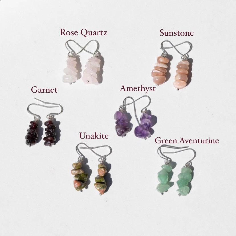 Pendientes de cristal pulido