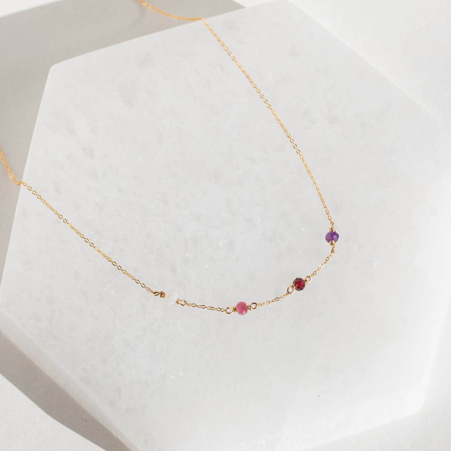 Custom Family Birthstone Necklace