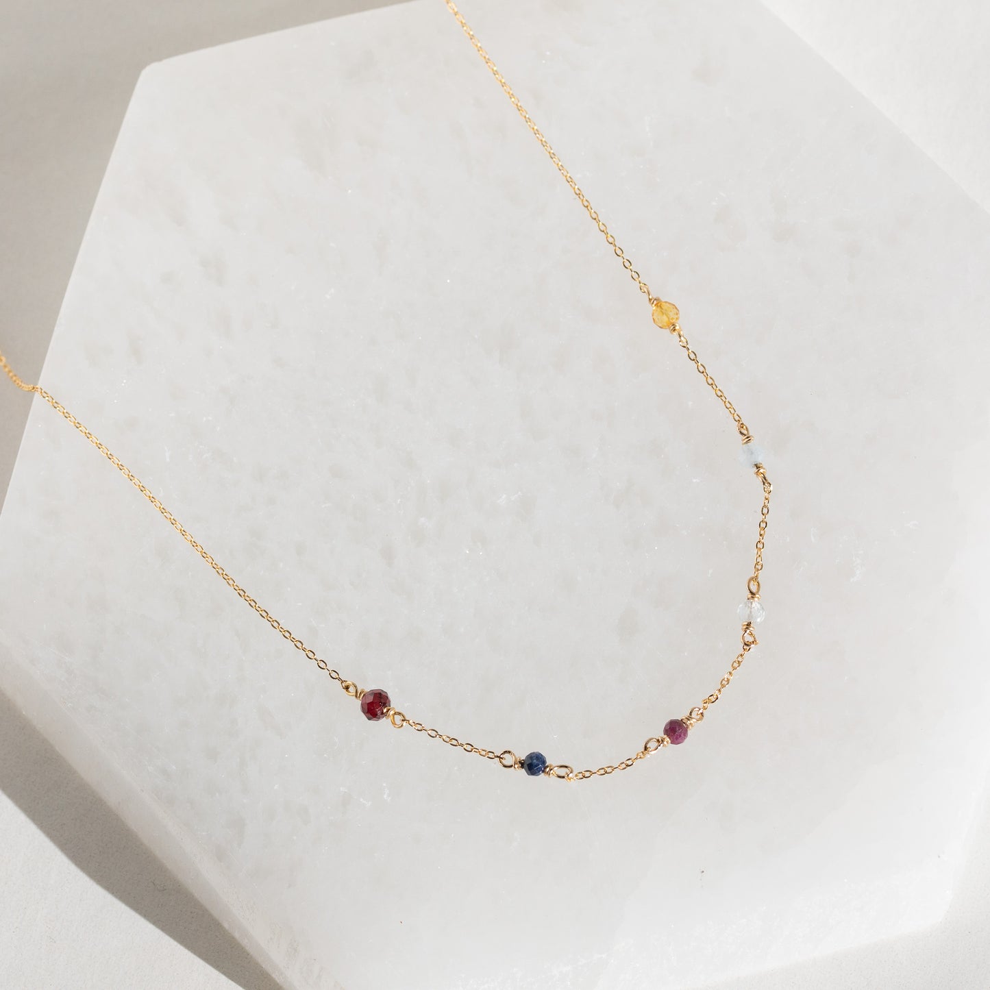 Custom Family Birthstone Necklace