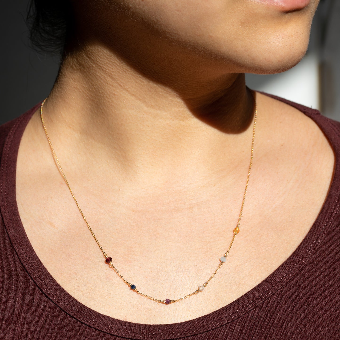 Custom Family Birthstone Necklace