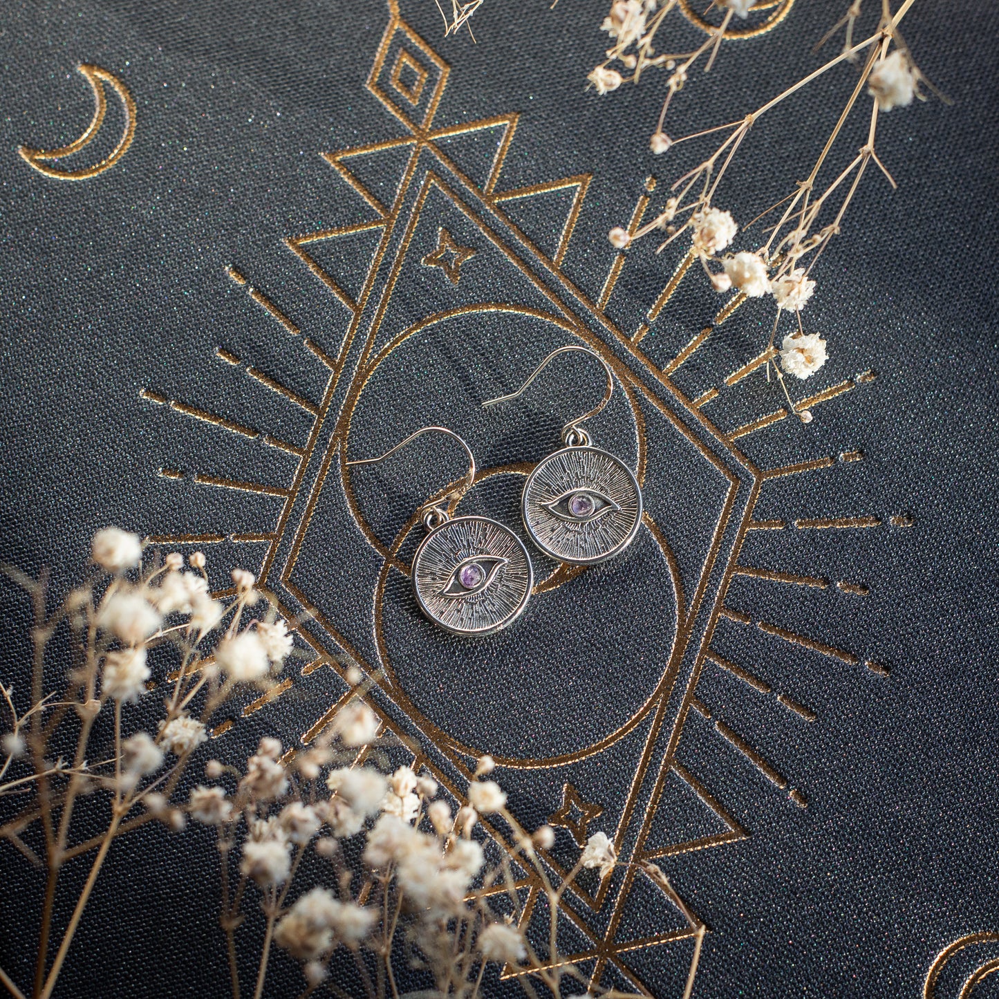 Third Eye Awakened Amethyst Earrings
