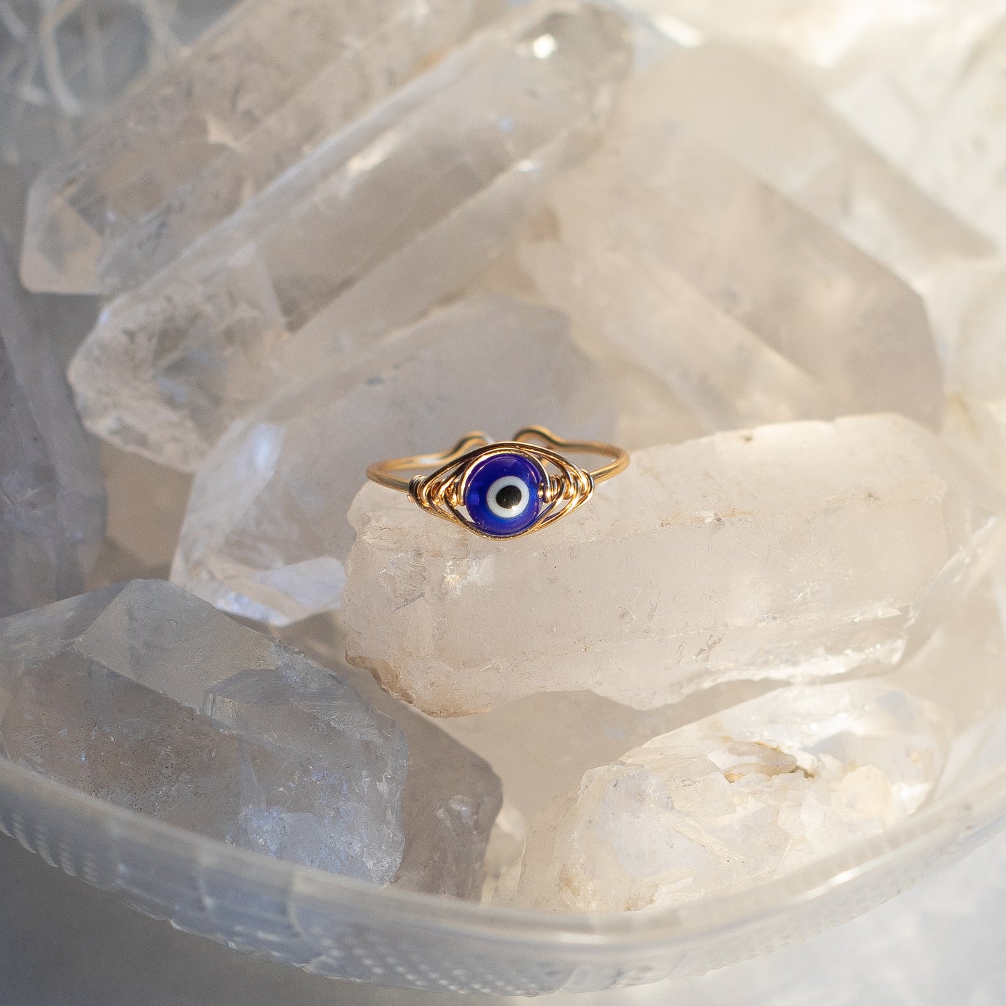 Anillo ajustable de mal de ojo