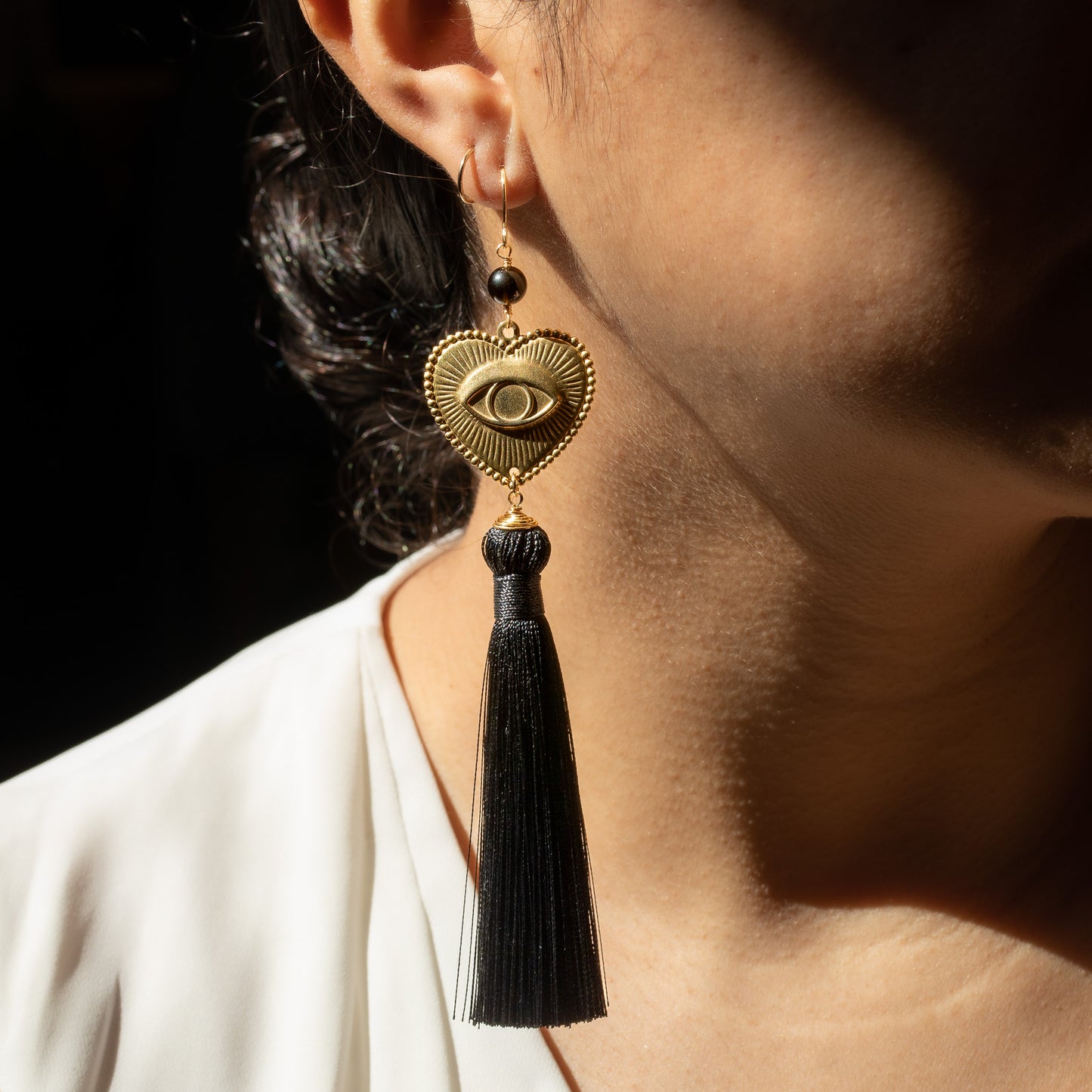 Sacred Eye Tassel Earrings