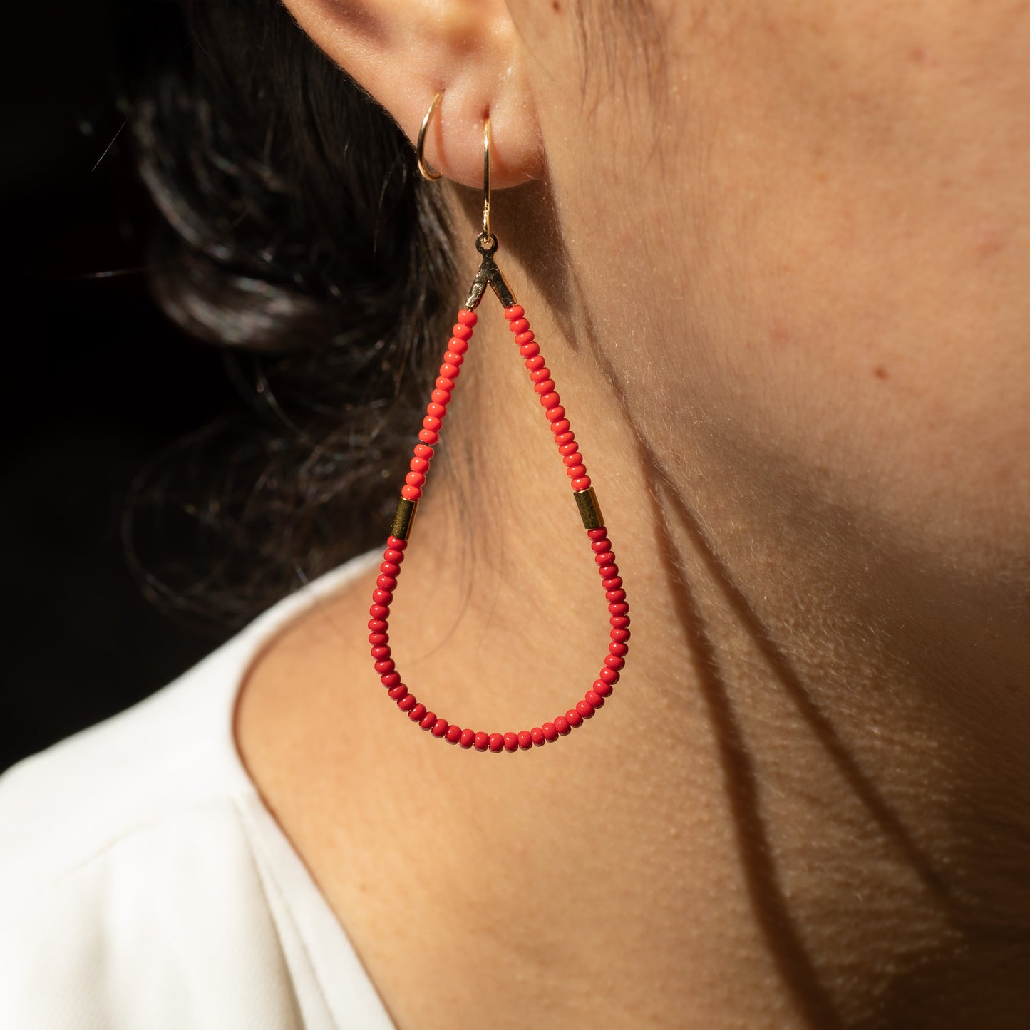 Colorblock Seed Bead Earrings