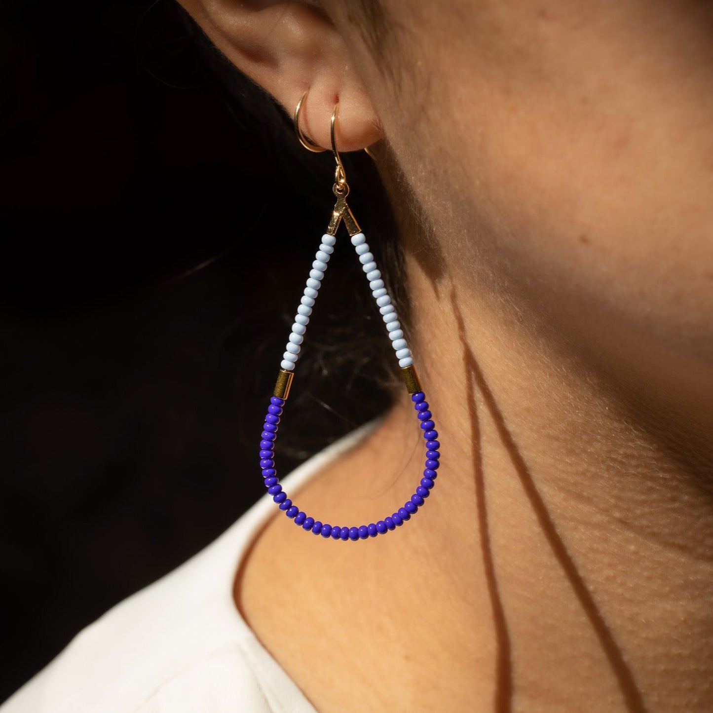 Colorblock Seed Bead Earrings