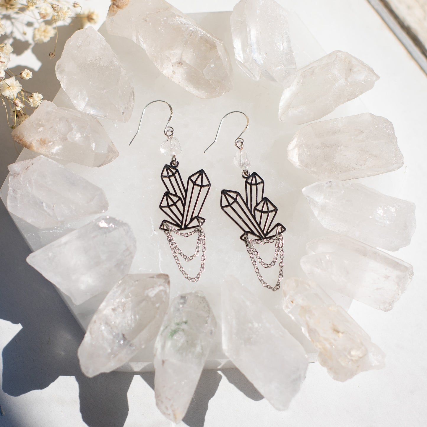 Pendientes de racimo de cristales