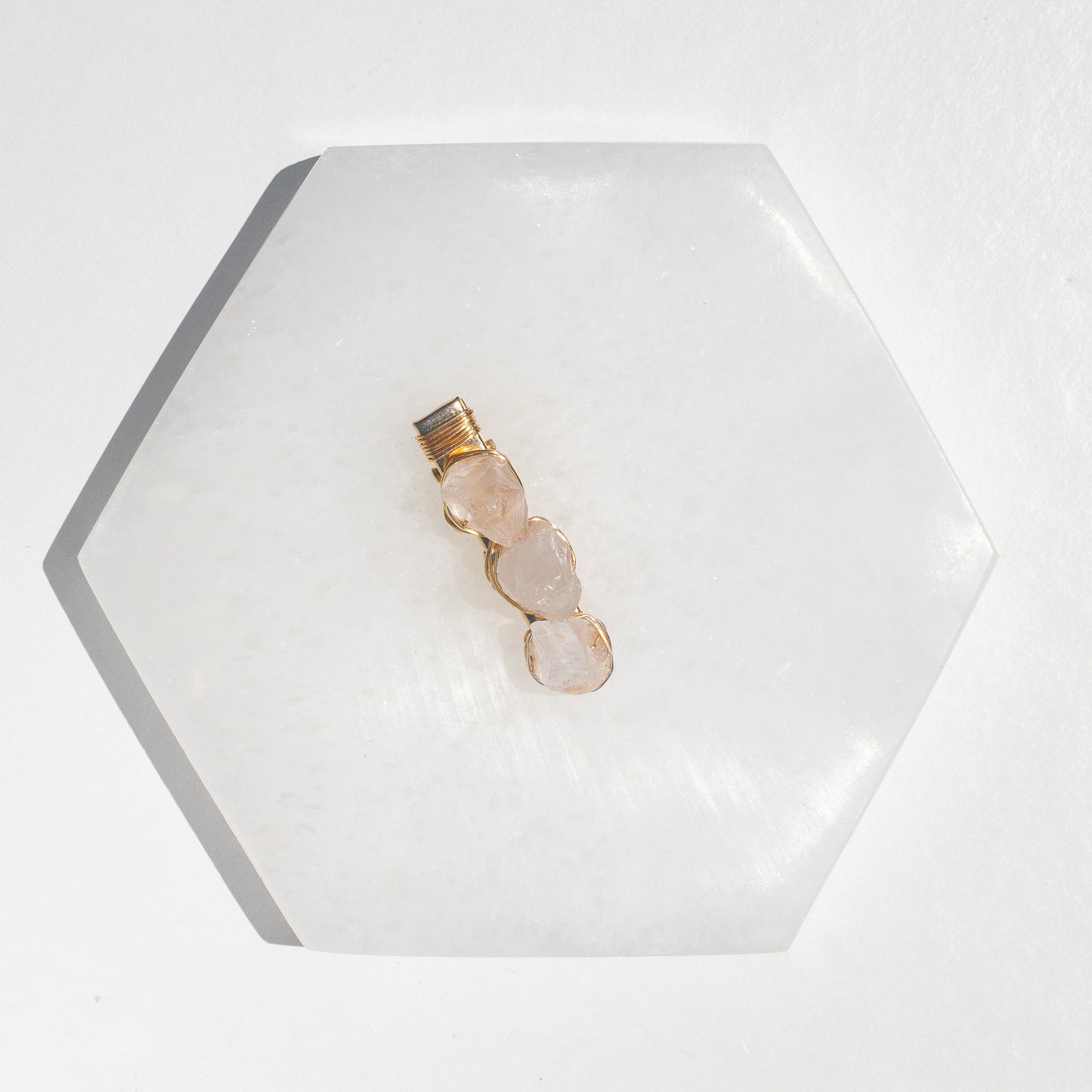 Raw Quartz Hair Clip