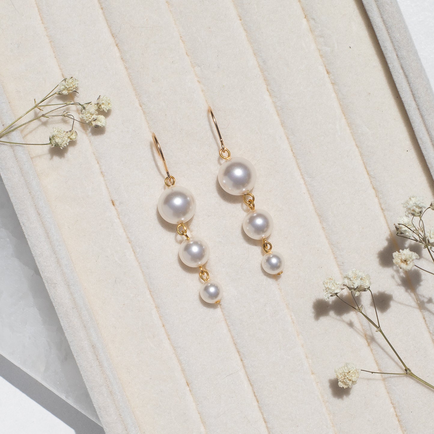 Pearl Ascension Earrings (14k Gold Filled, Swarovski Pearls)