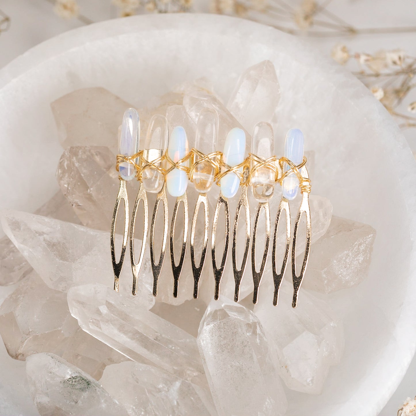 Opalite Hair Comb