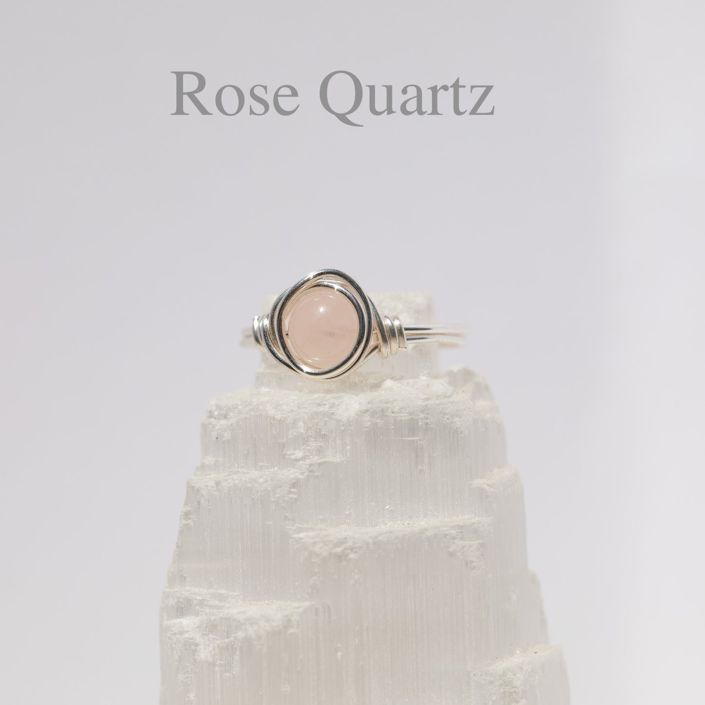 Wire Wrapped Gemstone Ring (Silver)