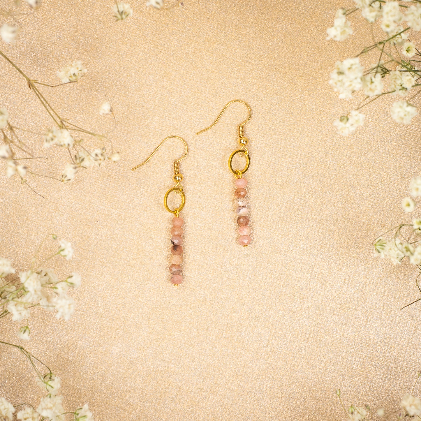 Rhodonite Drop Earrings