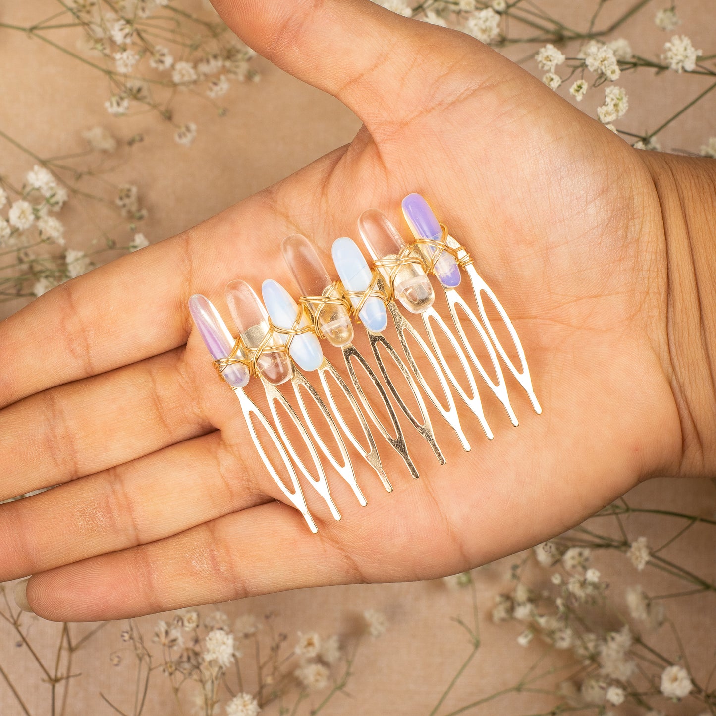 Opalite Hair Comb