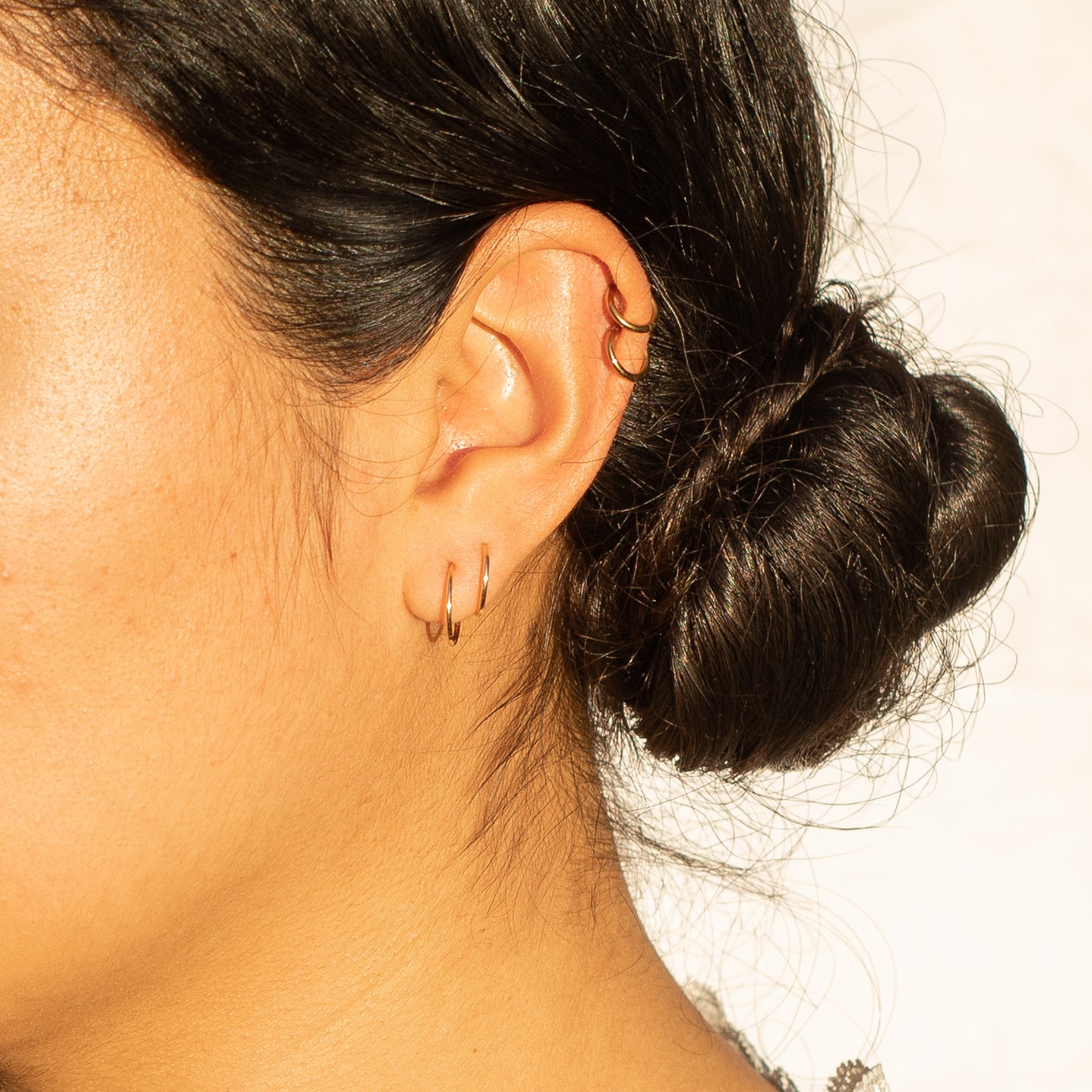 Tiny Hoop Earrings (14k Gold Filled)