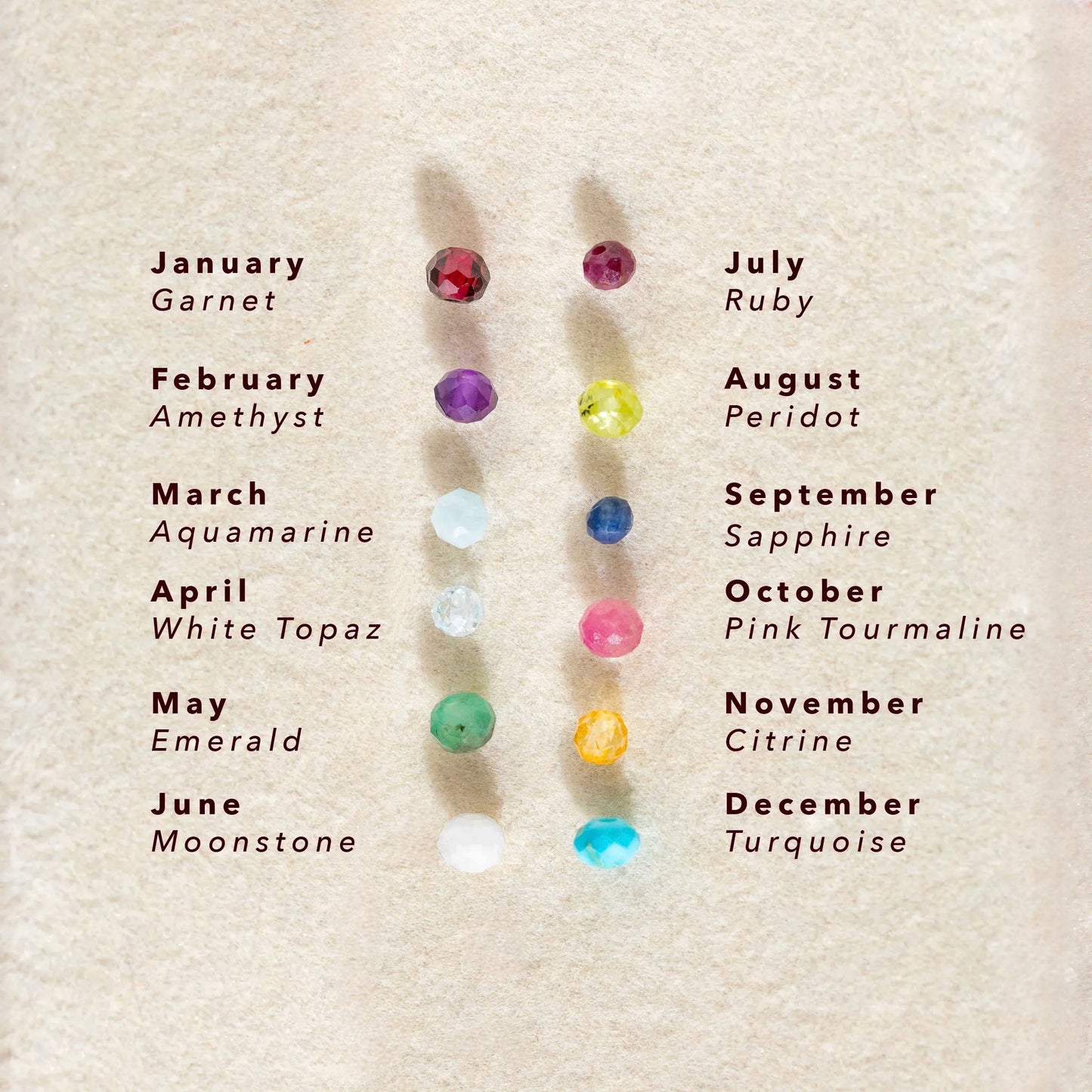 Custom Family Birthstone Necklace