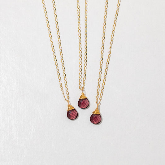 Dainty Plum Drop Necklace