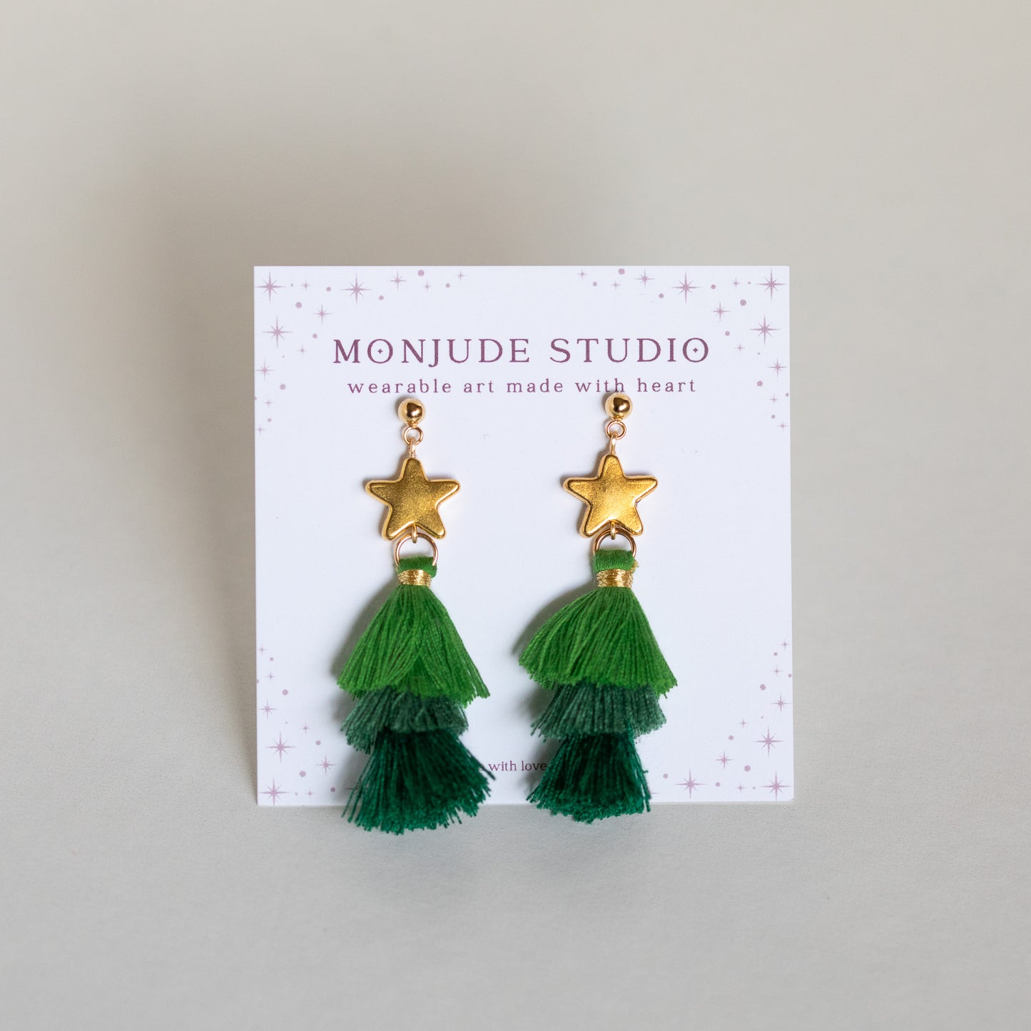 Tassel Christmas Tree Earrings