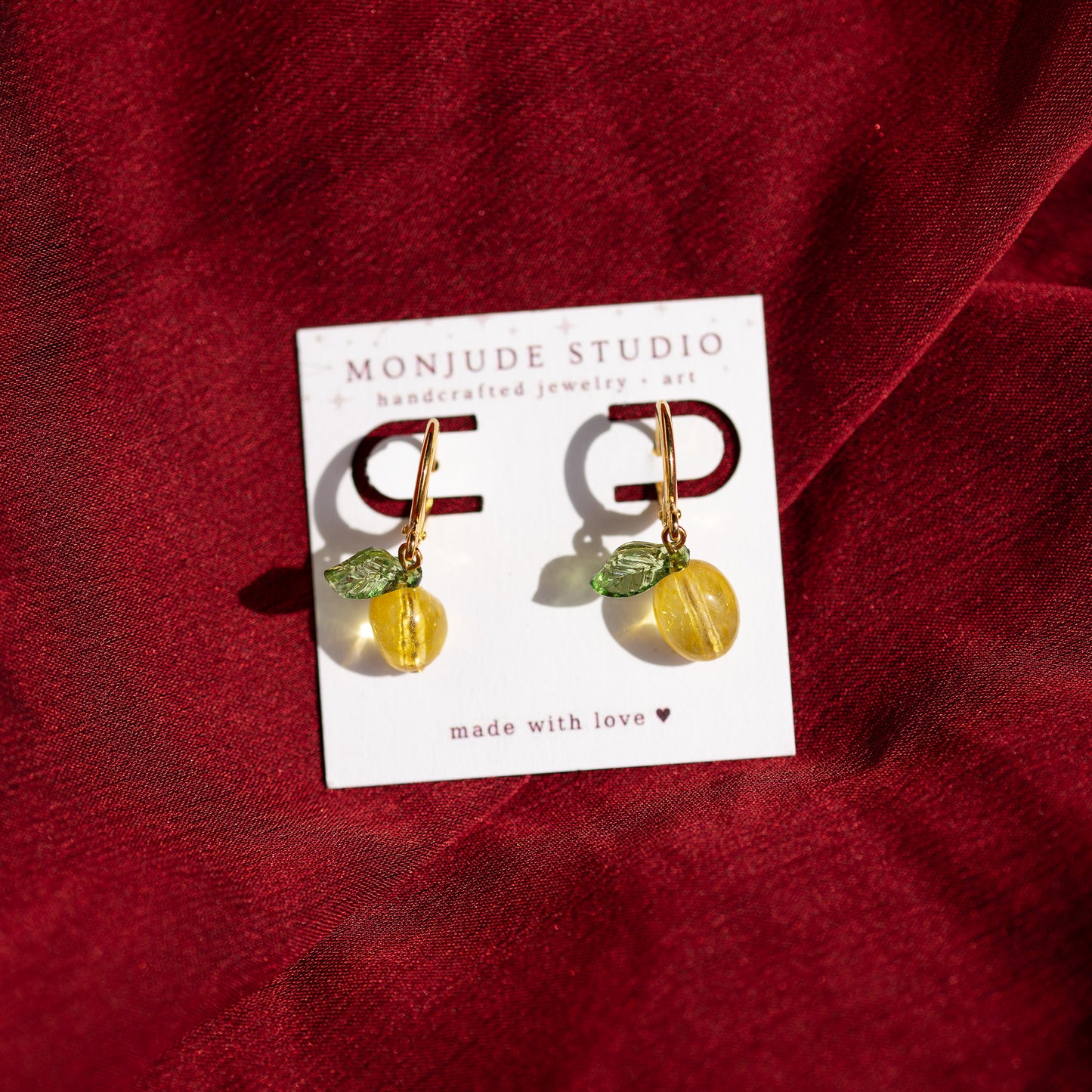 Lemon Huggie Earrings