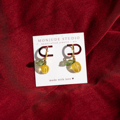 Lemon Huggie Earrings