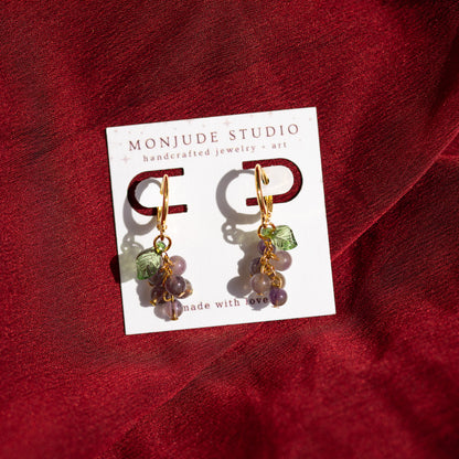 Grapes Huggie Earrings