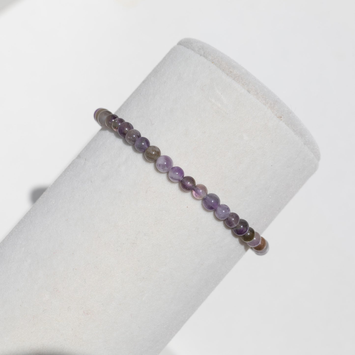 Round Dainty Crystal Gemstone Stretch Bracelet