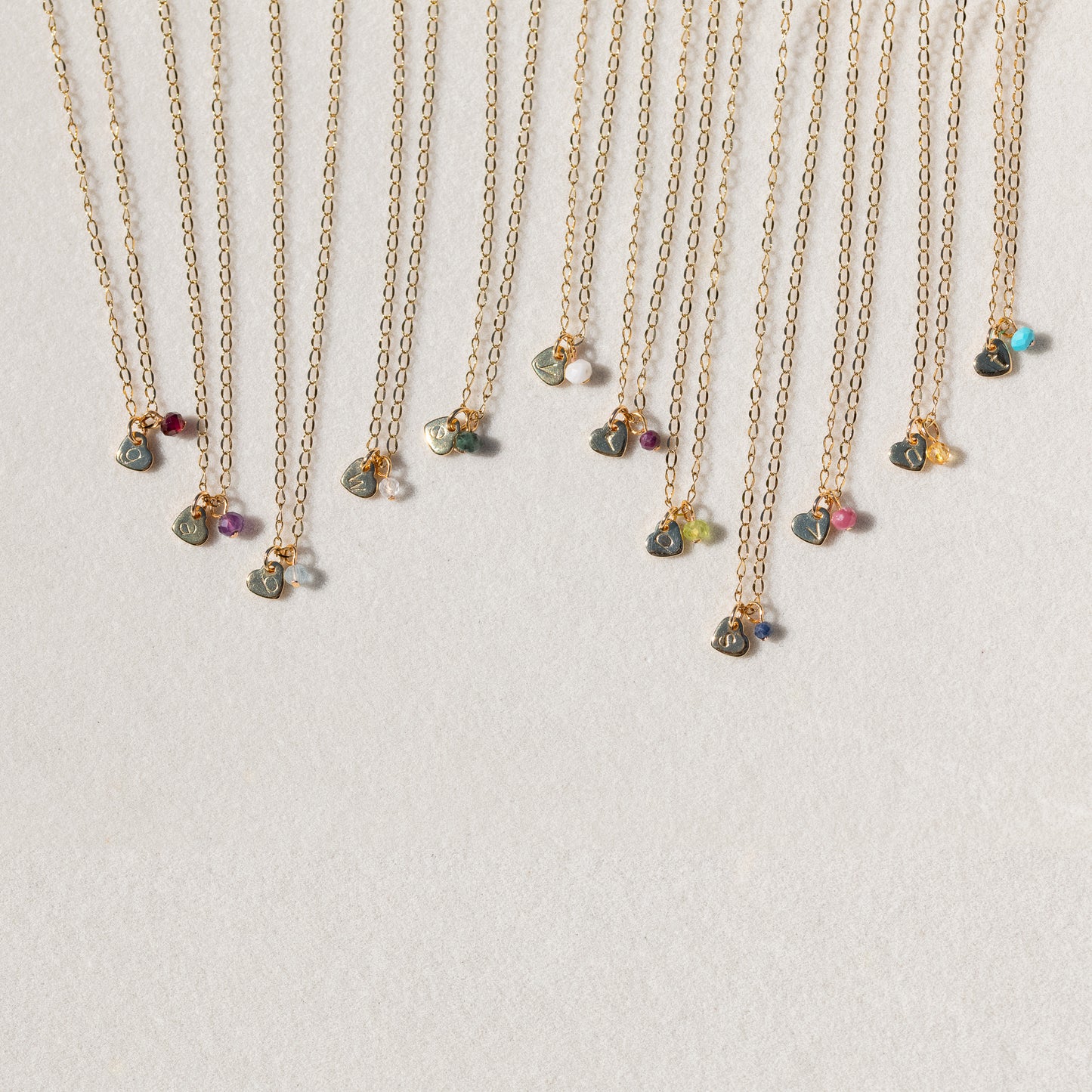 Initial & Birthstone Necklace