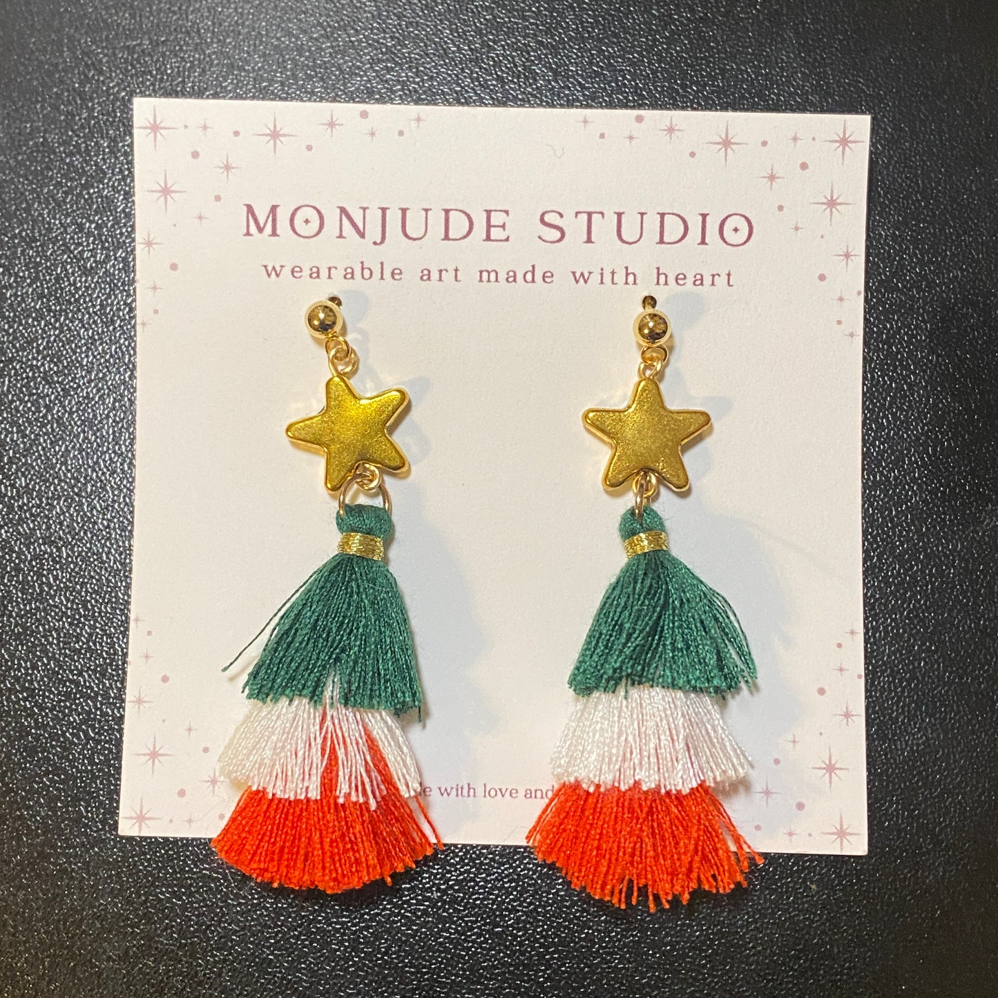 Tassel Christmas Tree Earrings
