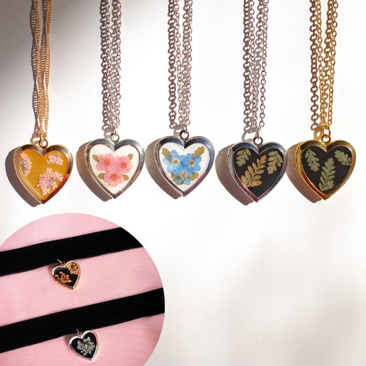Pressed Botanical Photo Lockets