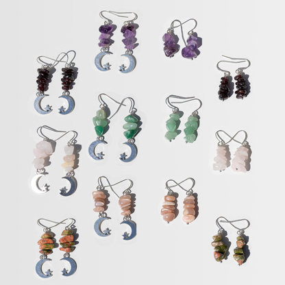 Tumbled Crystal Earrings