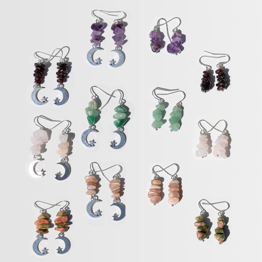 Tumbled Crystal Earrings