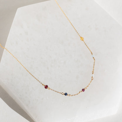 Custom Family Birthstones Necklace (14k Gold Fill)