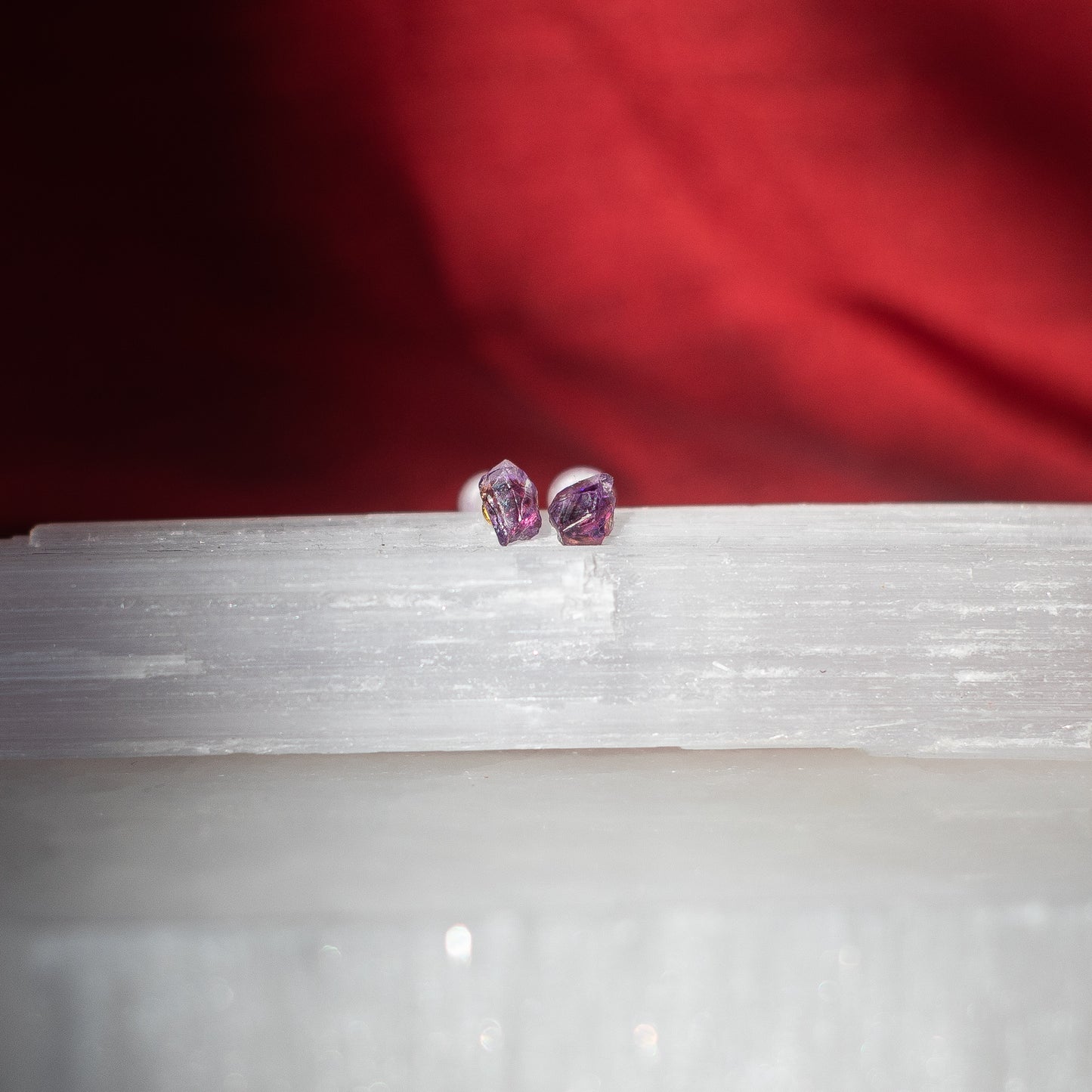 Micro Amethyst Studs