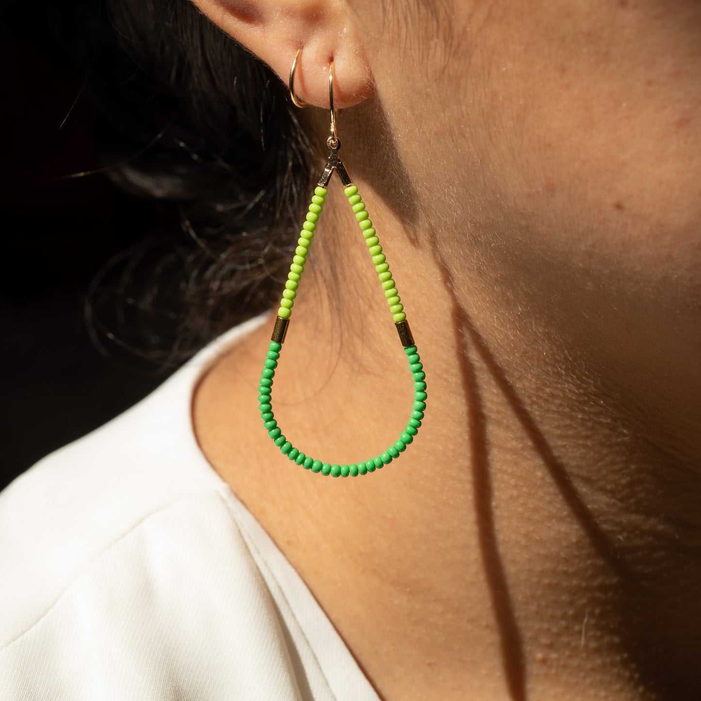 Colorblock Seed Bead Earrings