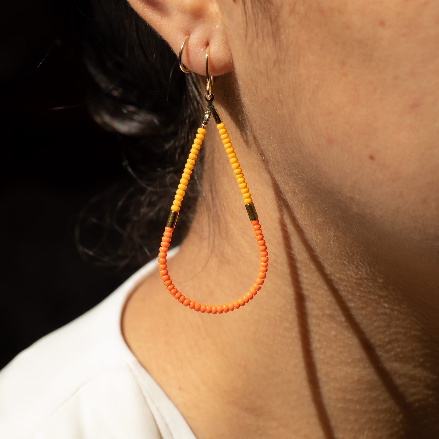 Colorblock Seed Bead Earrings