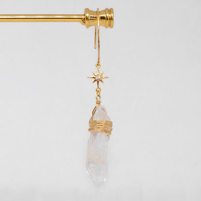 North Star Crystal Earrings (14k Gold Filled)