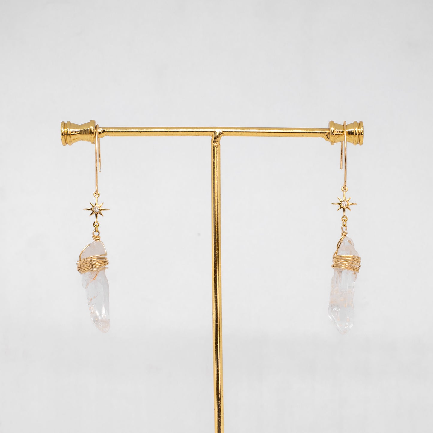 North Star Crystal Earrings (14k Gold Filled)