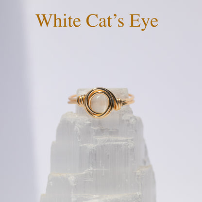 Gemstone Fidget Ring (Thin Gold)