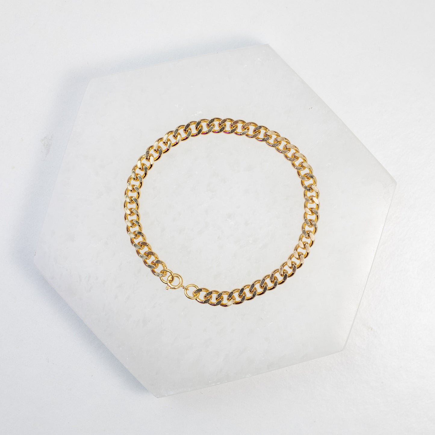 Thick Cuban Chain Bracelet (18k Gold Filled)