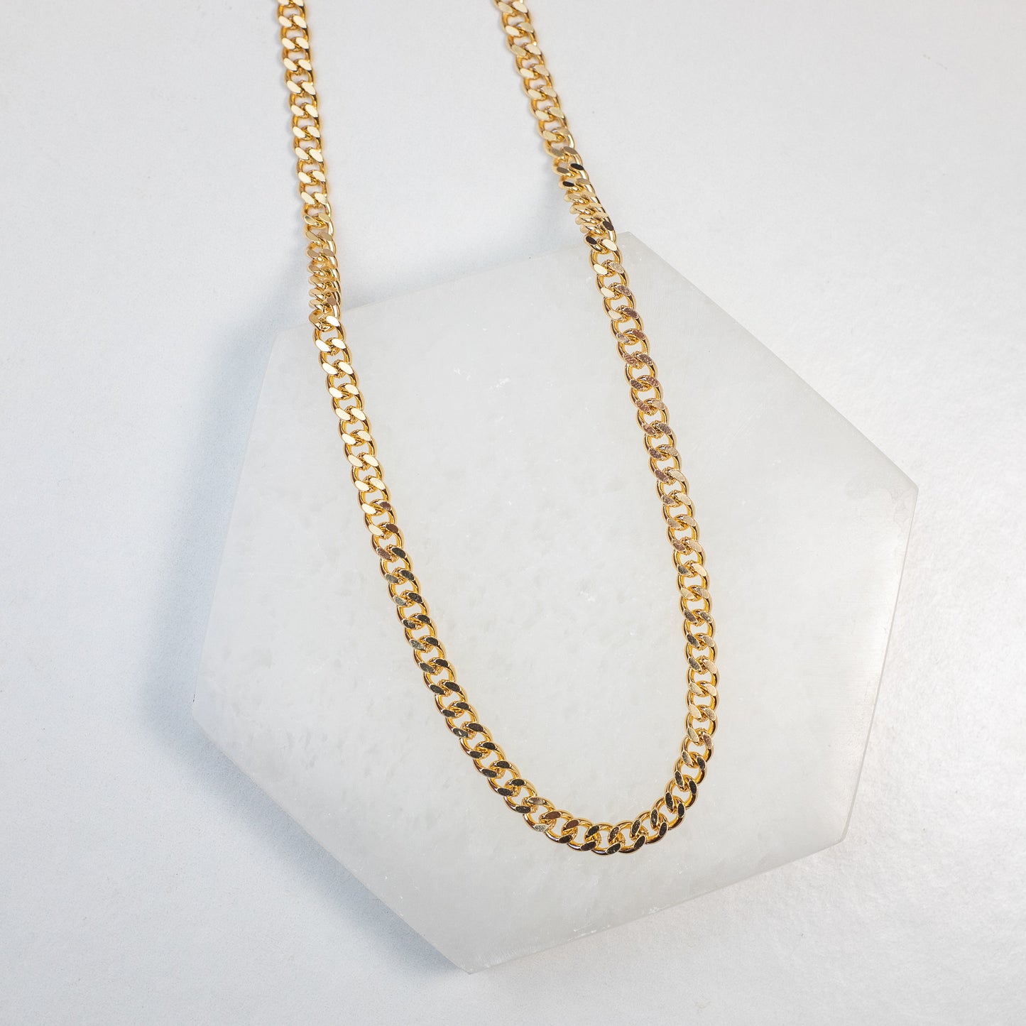 Thick Cuban Chain Necklace (18k Gold Filled)