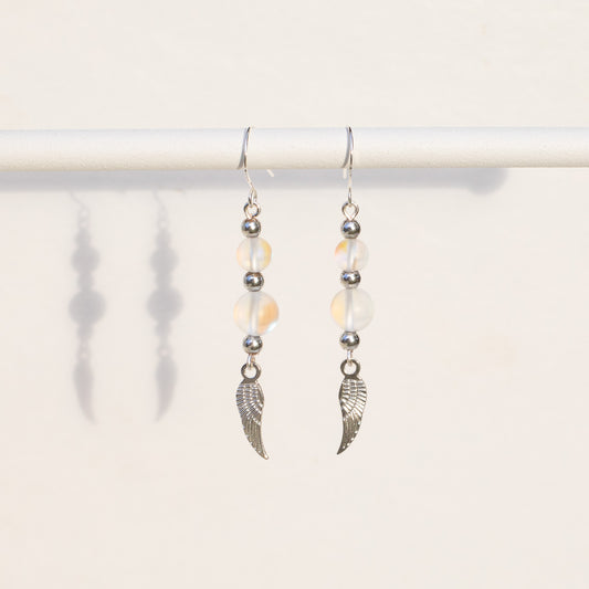Silver Angel Aura Earrings
