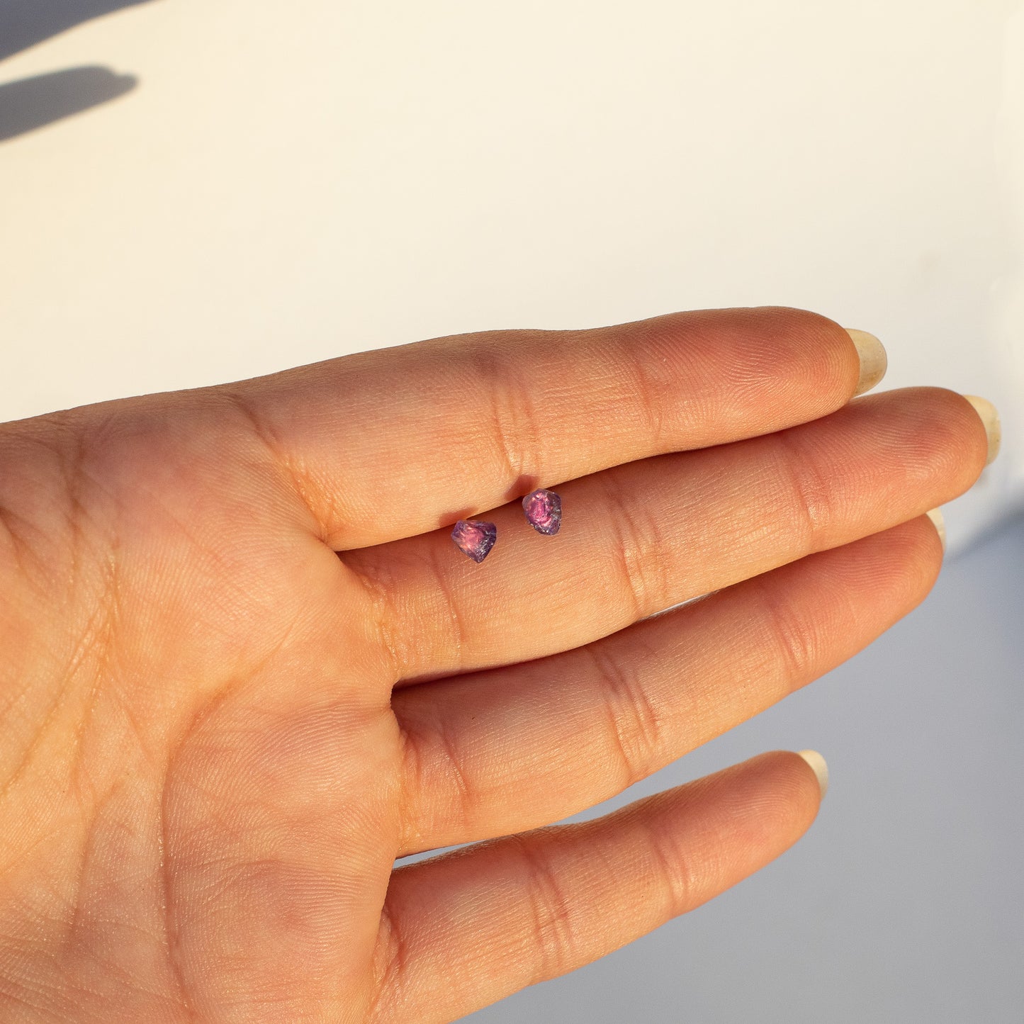 Micro Amethyst Studs