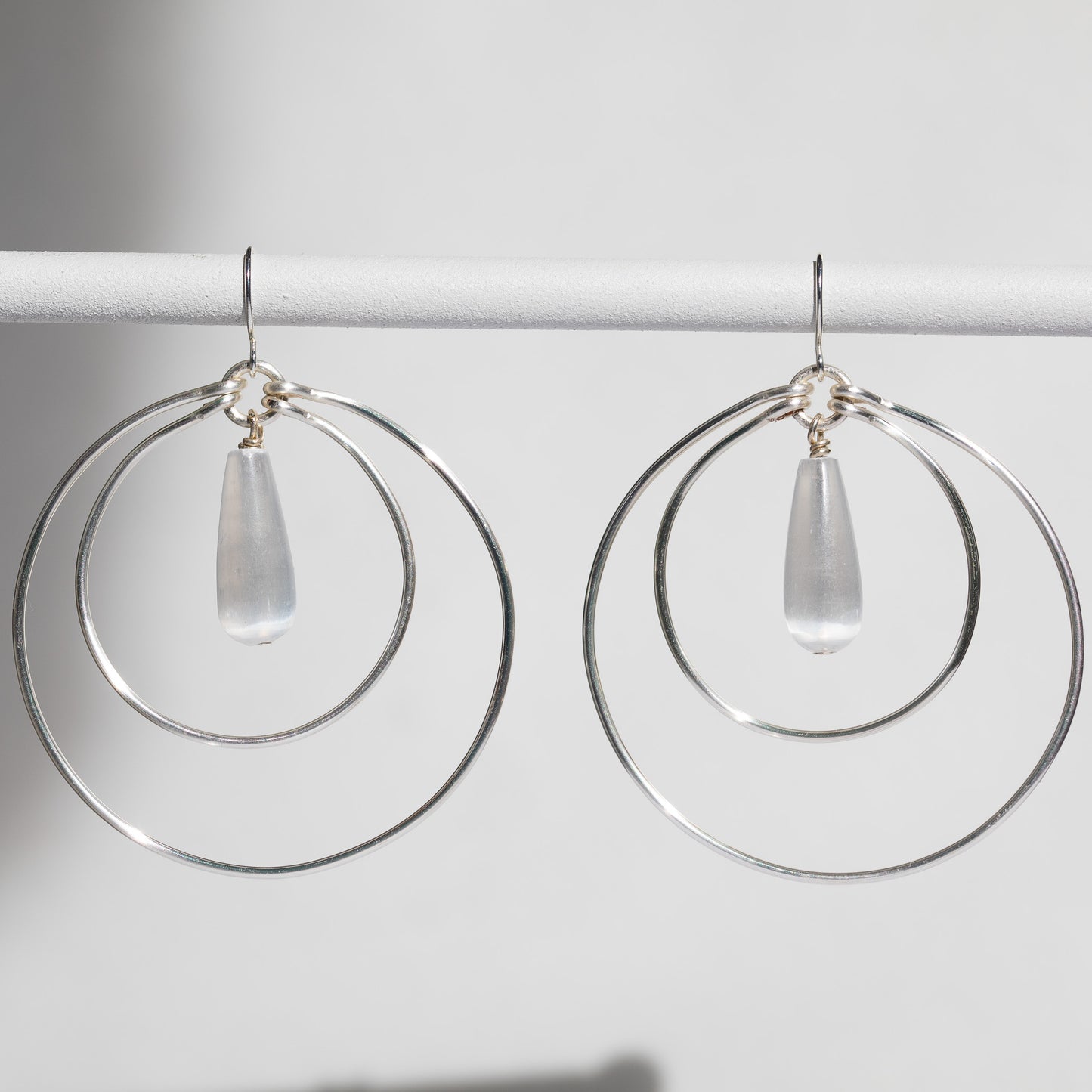 Divina Selenite Hoops